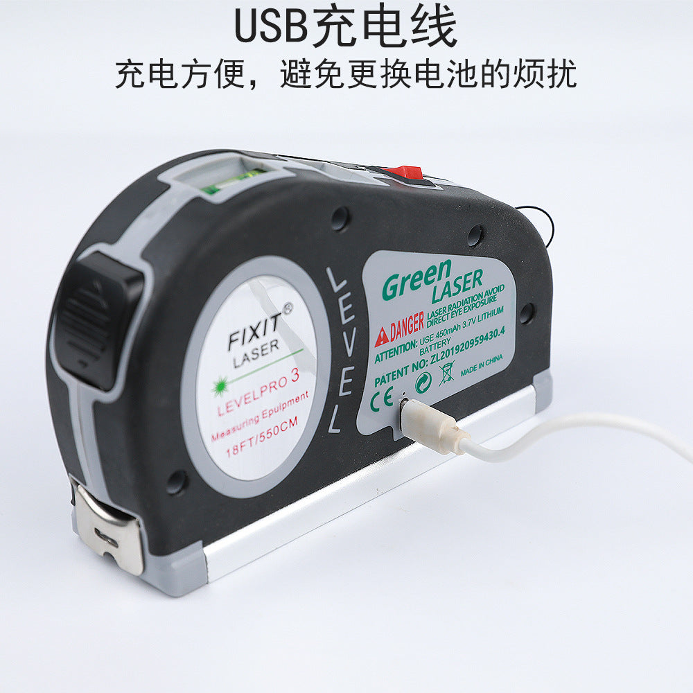 Green Light Level Leveler Multifunctional Cross Tape Measure Thrower Laser Infrared Thrower Thrower Thrower Tool