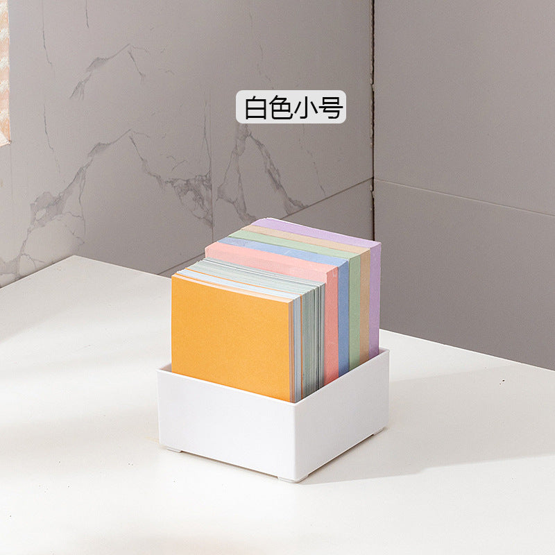 Desktop mobile phone case, sticky note transparent storage box, plastic large-capacity data cable, earphone mini wall-mounted storage box.