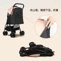 Pet stroller - lightweight & foldable for small to medium dogs & cats - one-click fold, large capacity