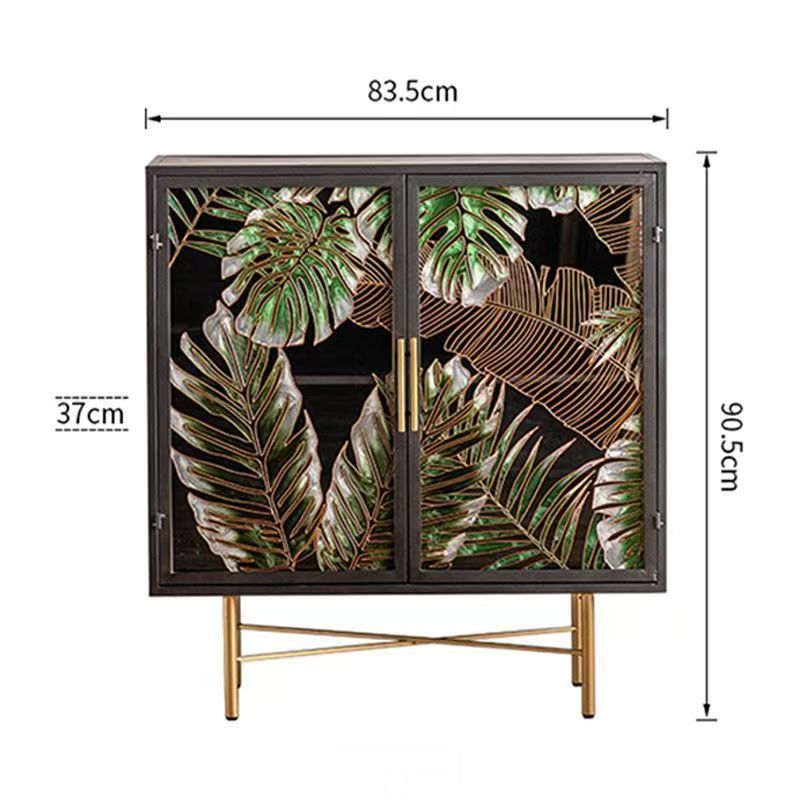 American enamel painted glass door storage cabinet shoe cabinet for home restaurantaccessible luxury entrance cabinet iron storage sideboard