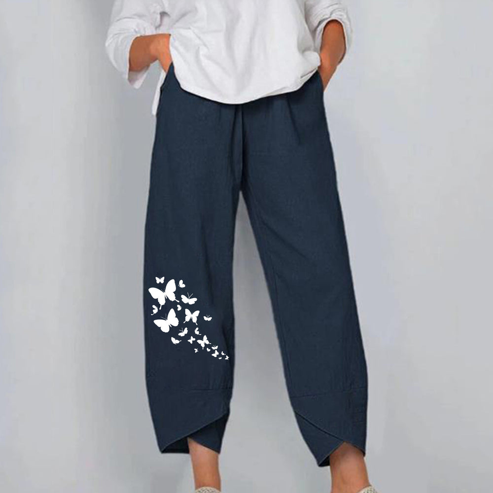 factory direct spring/summer new arrivals: women's elastic waist cotton linen loose casual pants/homewear pants for export