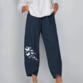 factory direct spring/summer new arrivals: women's elastic waist cotton linen loose casual pants/homewear pants for export
