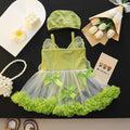 Baby girl swimsuit cute one-piece suspender swimsuit for children and small children hot spring mesh skirt style one-piece swimsuit surfing