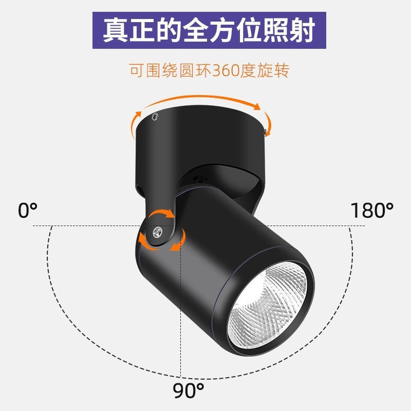 Led outdoor waterproof spotlight - adjustable angle for storefront signs, wall advertising, and outdoor flood lighting