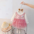Girls' dress autumn collection  spring new style chic little girl children's princess baby dress cake gown