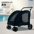 wholesale medium and large dog outdoor stroller pet stroller golden retriever giant dog foldable dog auxiliary stroller