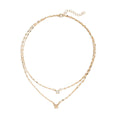 Butterfly necklace wholesale cross-border jewelry double layered clavicle chain women's niche high-end light luxury diamond-studded sweater chain