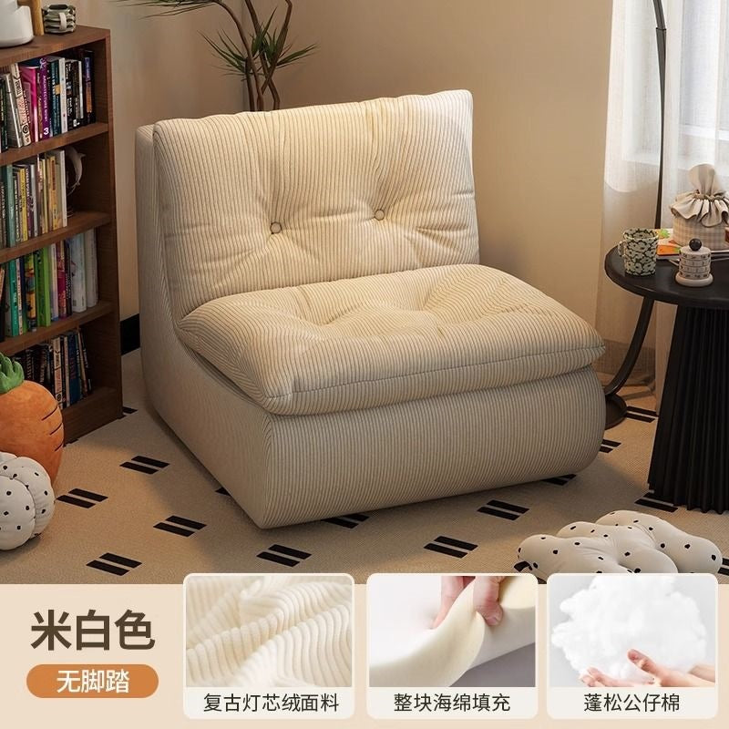 Lazy sofa can lie down and sleep in small apartment for home popular single sofa balcony casualretro square back chair