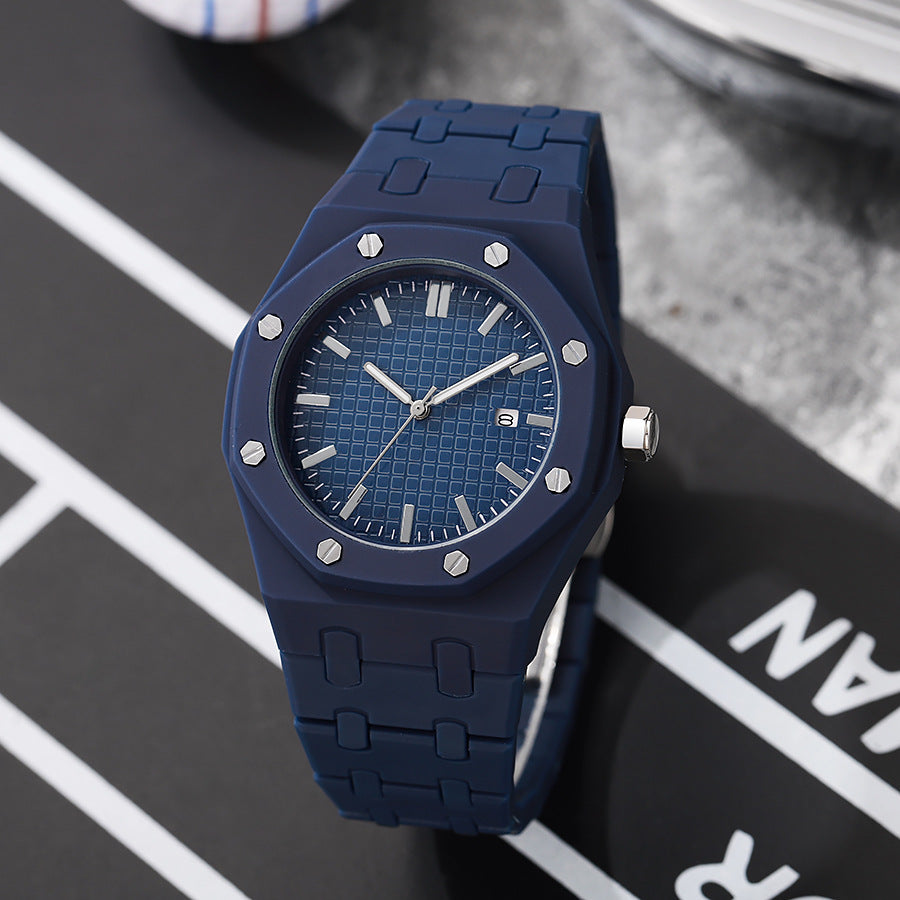 2025 new men's wristwatch calendar plastic watch southeast asia middle east hot selling waterproof ap quartz watch wholesale
