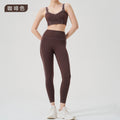 fashion yoga wear classy sense of movement pure color high elastic tight height strength sports suit fitness wear for women