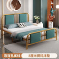 Iron bed double modern casual soft bed for home soft back bed apartment 1.35m b&b single iron bed