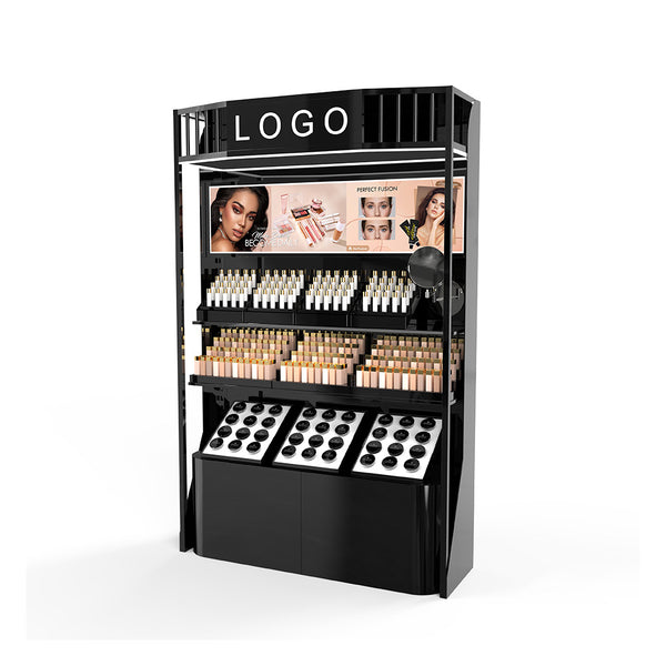 Customized makeup display stand Shopping mall counter makeup display stand Brand cosmetics display case Skin care product display stand