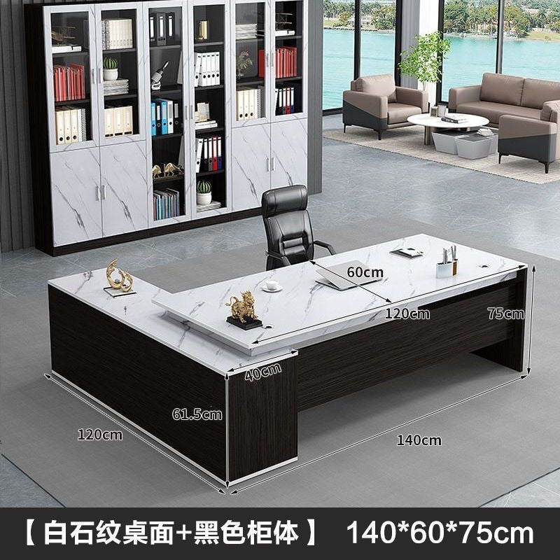 Modern minimalist executive desk office furniture - manager's desk, ceo desk, supervisor desk and chair set, boss desk