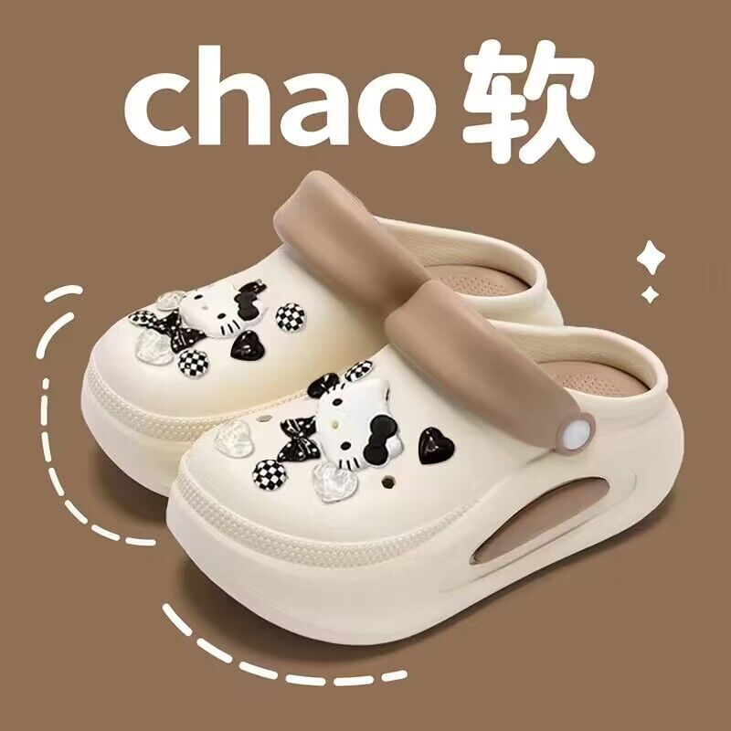 Dopamine baotou drag girl summerthick soleoutwearpopularheight increasingslimming lookfashioneasiest for match beach crocsins