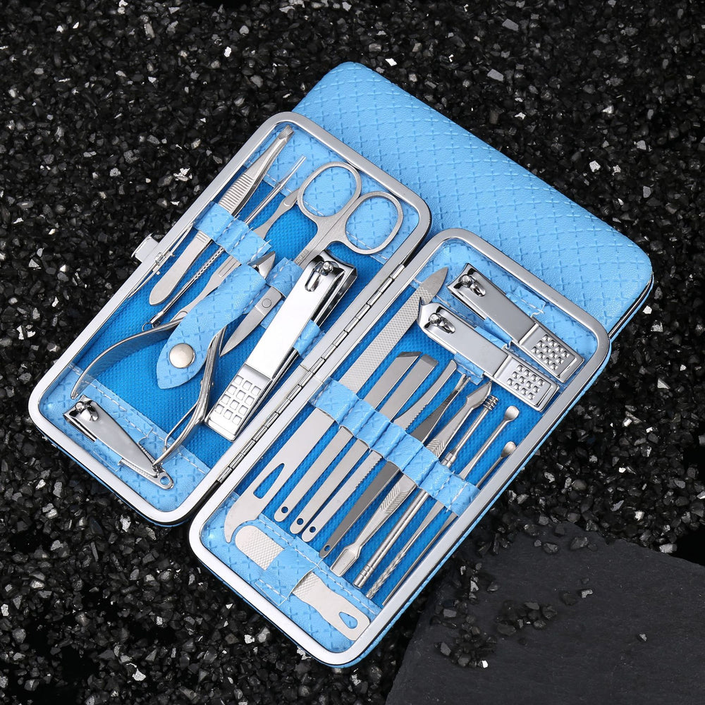 19-piece manicure set: nail clippers, beauty & pedicure care kit, eagle mouth pliers tool wholesale