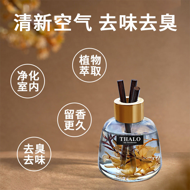 Factory direct wholesale, tiktok trending, high-end car air freshener diffuser. long-lasting, fresh scent with rattan reeds and dried flowers to eliminate odors