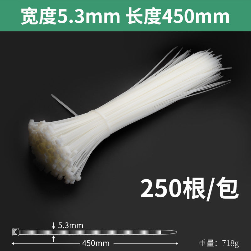 Nylon cable ties, plastic buckle, strong anti-theft buckle, wire tie, self-tightening, self-locking black strap