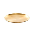 Korean style barbecue plate steak plate round plate stainless steel barbecue shop golden round barbecue plate bone plate snack plate