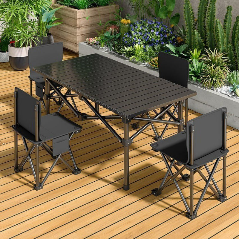 Outdoor folding folding table full set of portable chair storage bag camping folding chair table and chair set 1