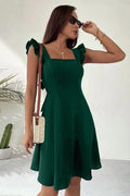 european and american women's clothing  new collection: pastoral style camisole pure cotton mini dress - elegant, commute-friendly, vacation-ready beach dress
