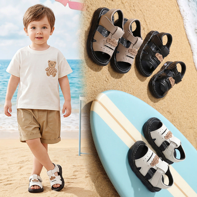 summer new arrivals: baby & toddler squeaky shoes - soft sole prewalker sandals for boys & girls - cartoon design, soft sole, beach shoes for baby boys & girls