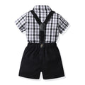 Boys' summer outfit: new cross-border style, formal wear, kids' short-sleeve two-piece set, breathable summer clothes for babies, stylish and trendy