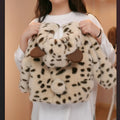 Boys and girls wool sweateroutwear spotted bear stylestuffedthickenedfall and winternew arrivalkidsheattech leopard print cotton clothing