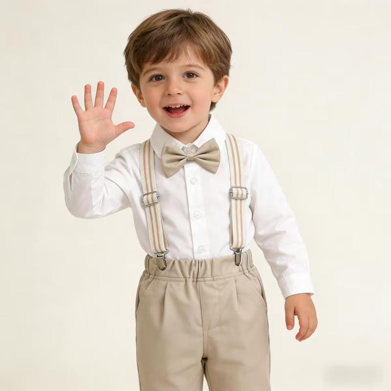 One-year-old dress for baby boys fall and winter british style birthday party clothes for boys overalls suit baby suit
