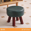Solid wood low stool thickened stool coffee table stool soft shoe changing stool kids living room adults can sit on four-legged stool