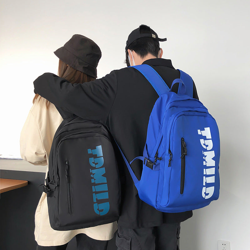 New trendy fashion backpack, the same for men and women, Korean version of campus student schoolbag, large-capacity Japanese computer backpack