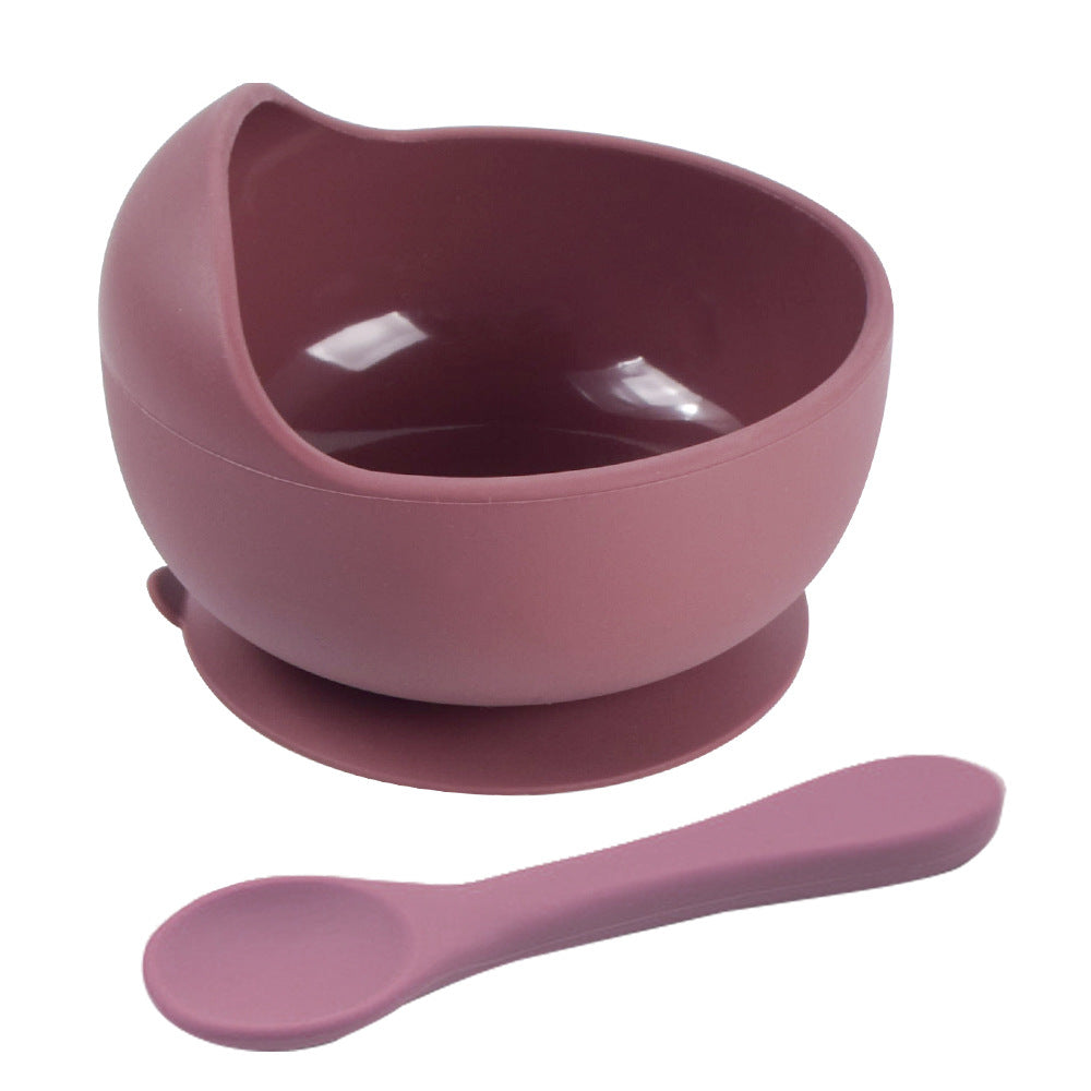 Baby silicone bowl kids' tableware food supplement bowl suction bowl maternity and infant supplies silicone plate cross-border hot seller