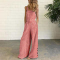 Independent station fashion  new  four-color polka dot wide-leg pants pants digital printing backless jumpsuit