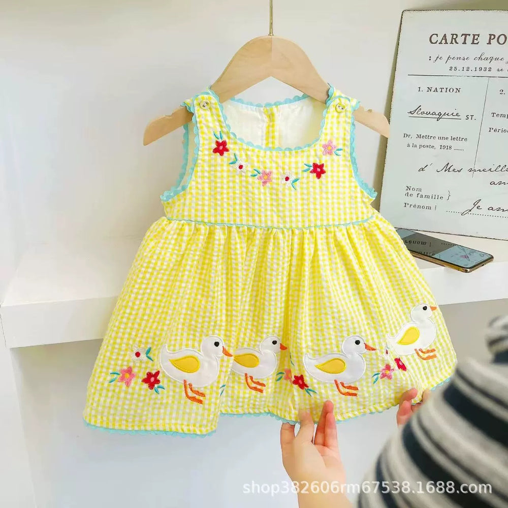 Girls' summer dress, baby princess dress, sleeveless tank dress for baby girls, stylish little girl dress