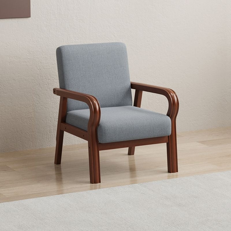 Single sofa simple living room rental small sofa popular bedroom mini double three-person small solid wood sofa chair