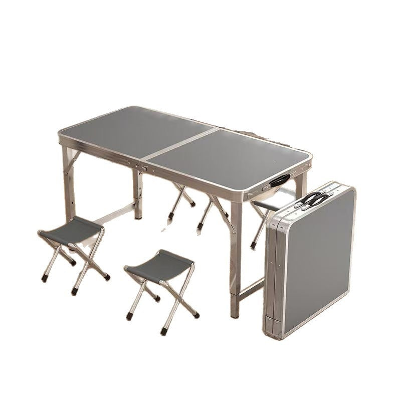 Outdoor foldable table portable camping picnic table night market stall street vendor retractable aluminum alloy foldable table