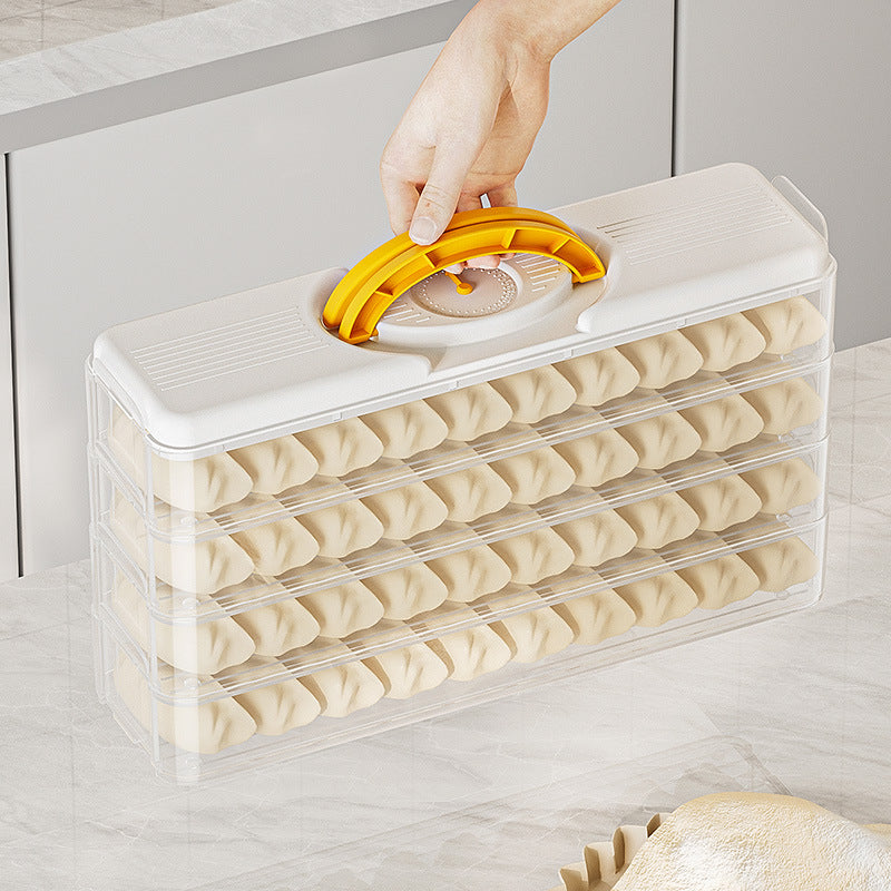 Fridge side door crevice dumpling storage box food grade sealed fresh-keeping box household dumpling chaotic freezing special box
