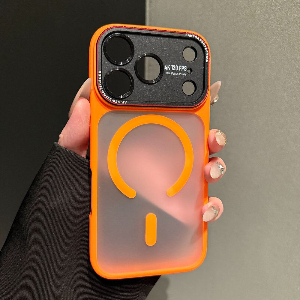Lycra matte skin feel magnetic compatible iphone 17 case, iphone 16, iphone 15 large window premium protective cover