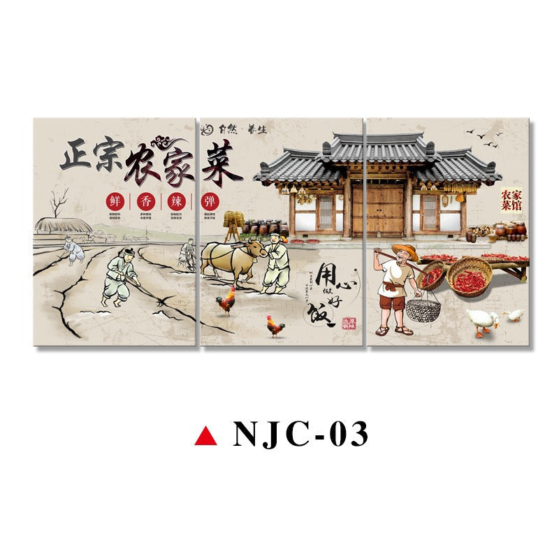 Hotel box wall decoration painting creative agritainment wall mural restaurant catering shop farmyard room painting