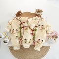 Baby winter rompers: fleece-lined & cotton-padded onesies for boys & girls - autumn/winter newborn chinese style cotton rompers