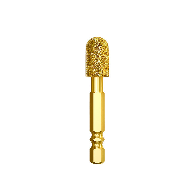 Baolian diamond grinding head hexagonal shank carbide rotate file cast iron stone hand electric drill brazing and polishing handy gadget