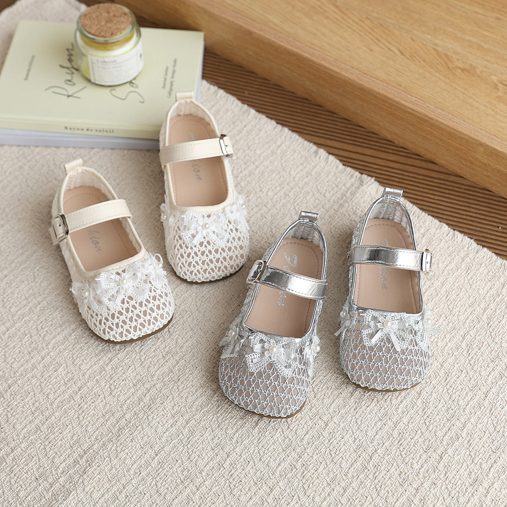 Girls' knitted mary janes - new spring/summer collection: baby first walkers, bow-tie princess shoes, trendy kids' school shoes