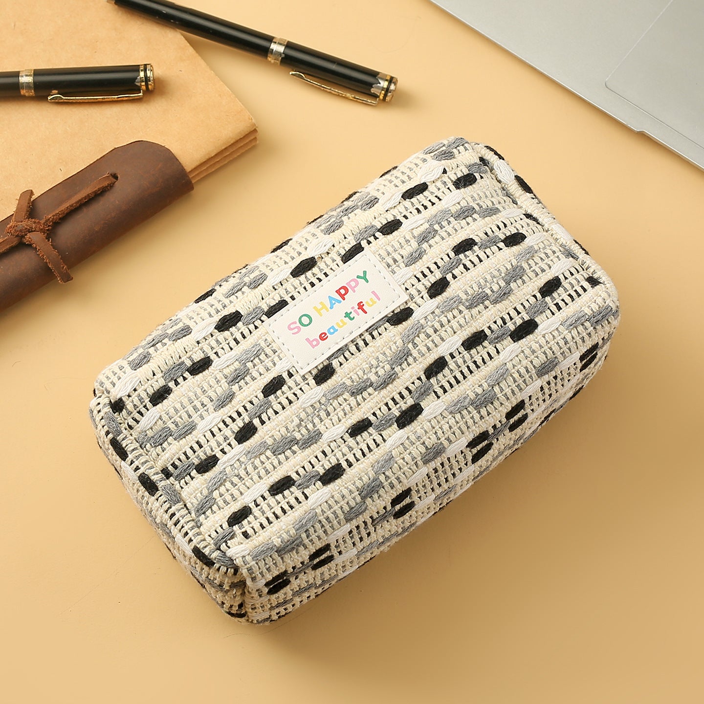 New cute cartoon strawberry cake pencil case versatile girl heart stationery storage bag large capacity pen ruler stationery box