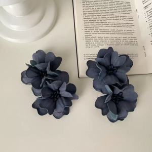 Super fairy purple flower earrings for women, beach vacation style, beautiful exaggerated earrings, 2026 new earrings wholesale