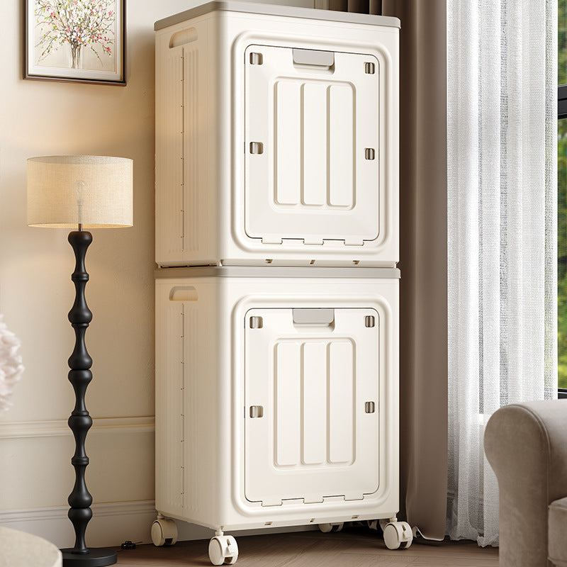 Household storage box Foldable clothing storage box Large capacity plastic finishing box Storage snack toy locker