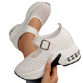 Exportplus size toe wedge sandals women's summer new arrivalcut out air cushion thick sole velcro women's sandals cross-border