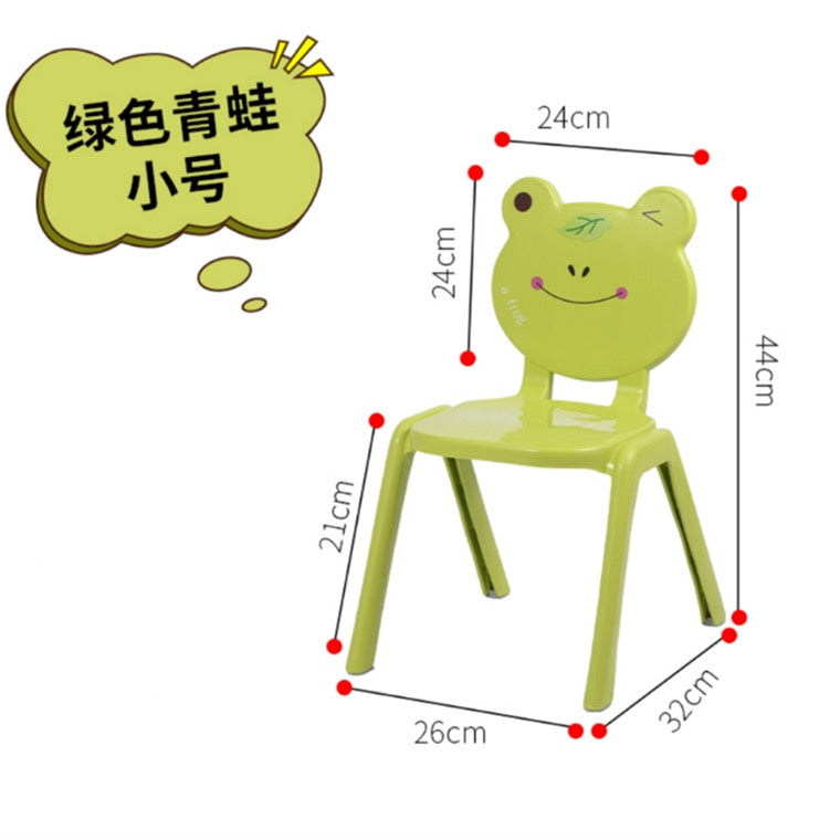 Cartoon thickened children's small chair kindergarten back chair home learning small stool non-slip baby plastic dining chair