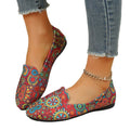 plus size spring and summer new arrival cloth retro breathable printingeasiest for matchelegant ethnic style wedge flats women's wholesale