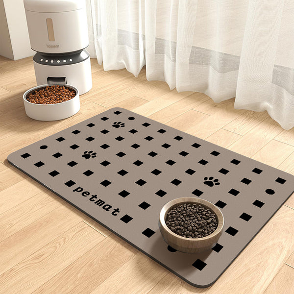Pet placemat Cat and dog eating mat Leak-proof, non-slip, splash-proof, water-absorbing and dirt-resistant kitten and dog bowl placemat supplies