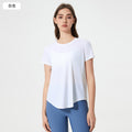 Summernew arrivalfashioncasual quick-drying short-sleeved t-shirt women's loose breathable running fitness yoga topsd25039