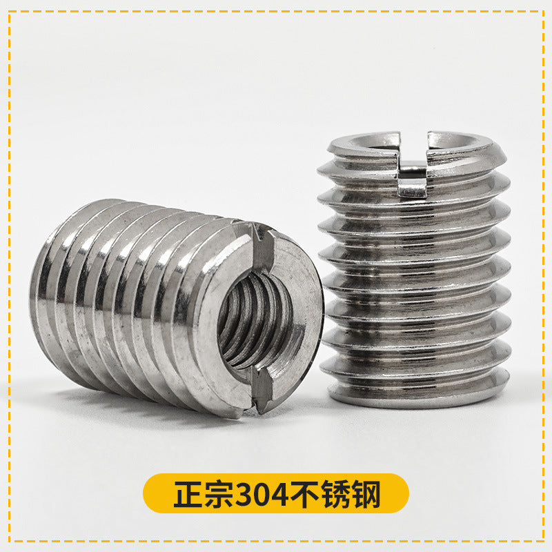 304 stainless steel 303 inner and outer teeth one-word slotted screw sleeve variable diameter nut thread conversion sliding wire braces M2-M12